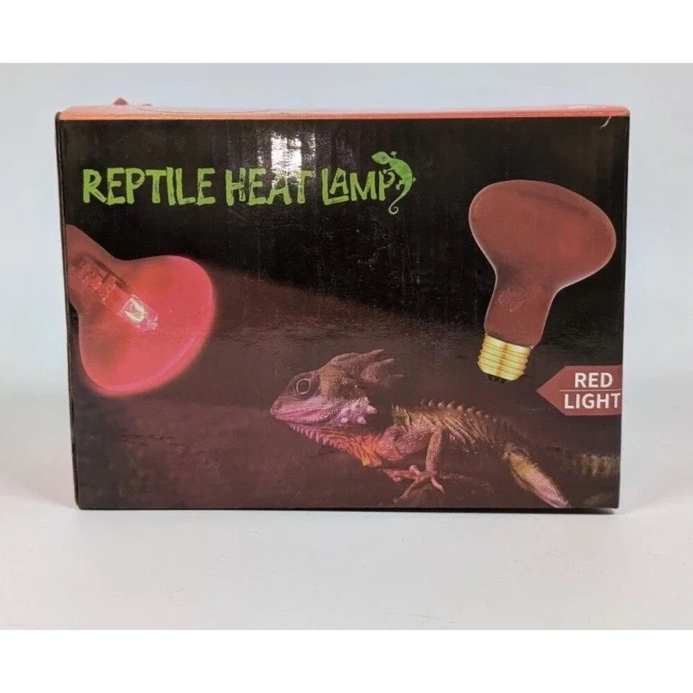 75W Reptile Heat Lamp Red Light Bulb 2 Pack Terrarium Turtle Lizard Amphibian
